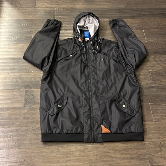 Adidas Windbreaker Jacket black Men’s Size XL - Picture 1 of 14